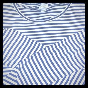 J. Crew striped long-sleeve top size L.